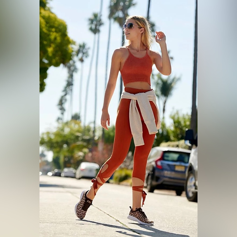 Free People Zen Turnout Leggings in Burnt Orange